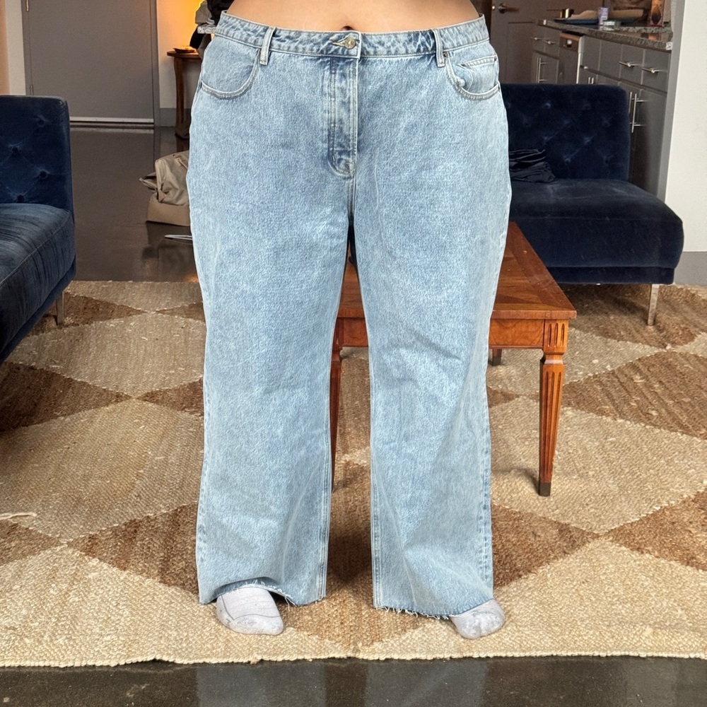 Princess Polly Light Blue Flare Jeans